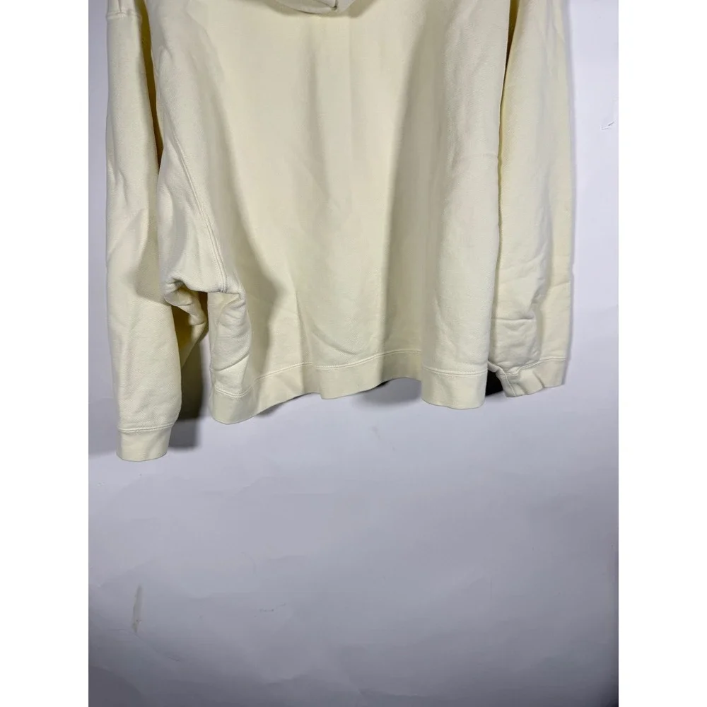 Nike Court Heritage French Terry Hoodie Cream Sail Tennis Logo Womens L
